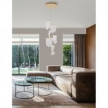 Lampa wisząca nowoczesna Dermino 48 LED złota