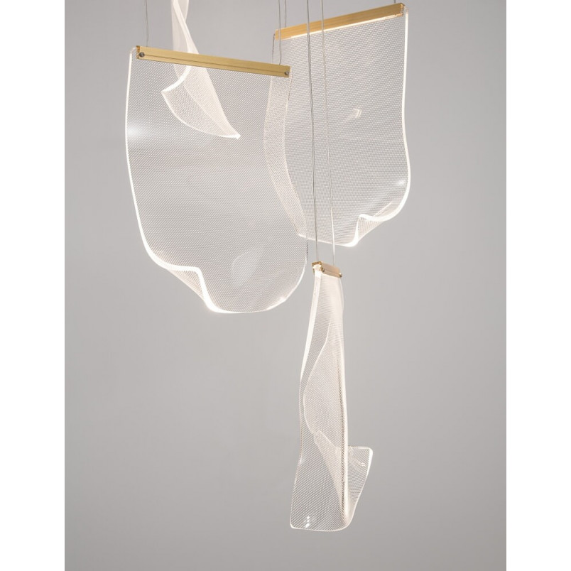 Lampa wisząca nowoczesna Dermino 48 LED złota