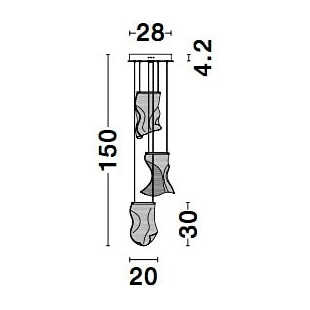 Lampa wisząca nowoczesna Dermino 28 LED złota