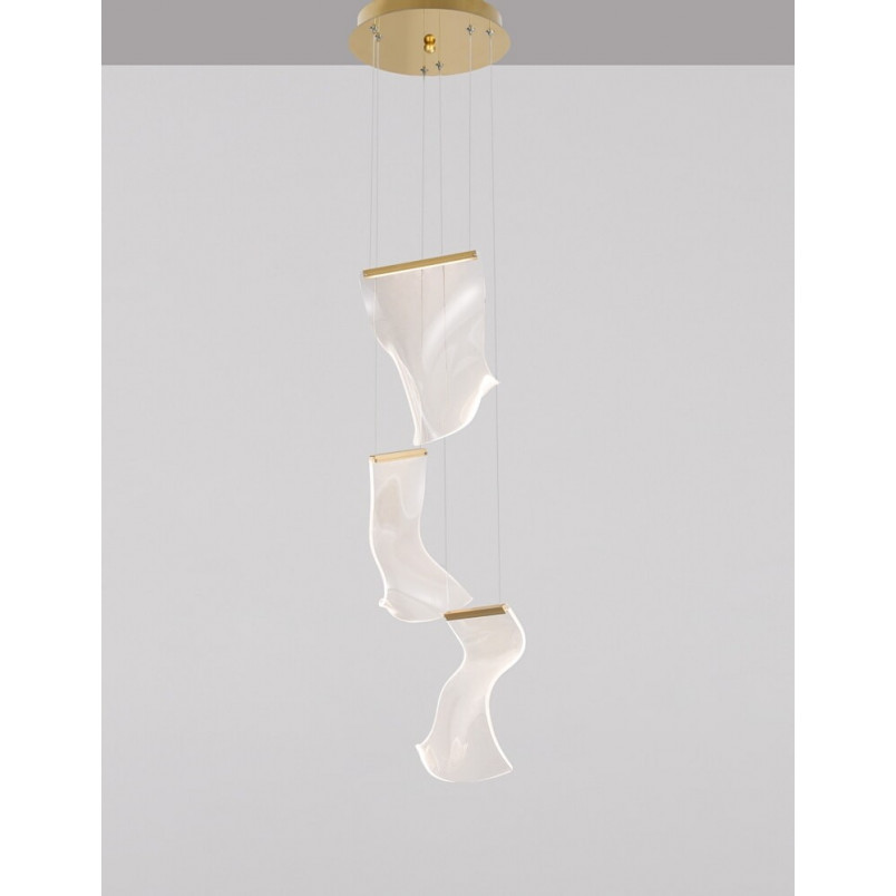 Lampa wisząca nowoczesna Dermino 28 LED złota