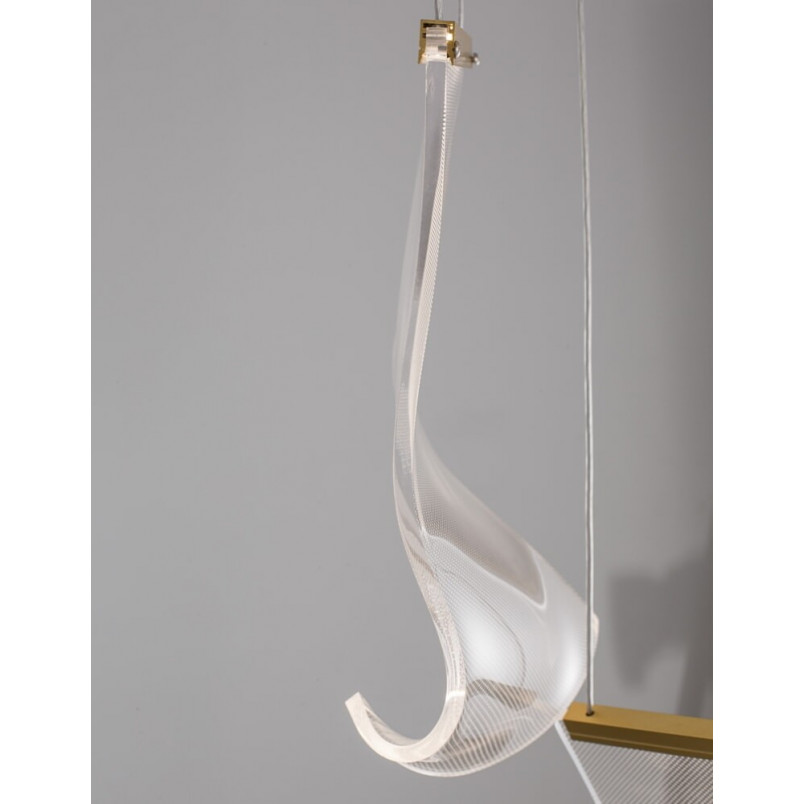 Lampa wisząca nowoczesna Dermino 28 LED złota