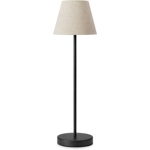 Lampa stołowa z abażurem Cozy beżowo-czarna marki Markslojd