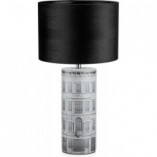 Lampa stołowa z welurowym abażurem Ichi 34 czarno-przezroczysta marki Markslojd