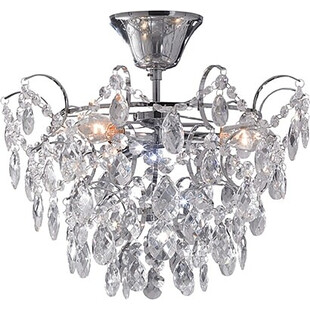 Lampa sufitowa glamour z kryształkami Sofiero 36 chromowana Markslojd