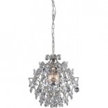Lampa wisząca glamour z kryształkami Sofiero 42 przezroczysto-chromowana marki Markslojd