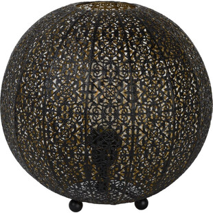 Lampa orientalna stołowa ażurowa kula Tahar 33 Czarna marki Lucide