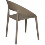 Krzesło designerskie z podłokietnikami Oido beżowe marki Intesi