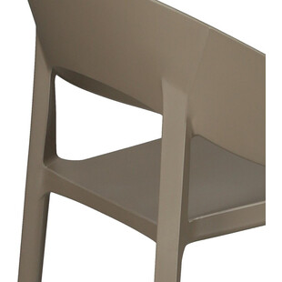 Krzesło designerskie z podłokietnikami Oido beżowe marki Intesi