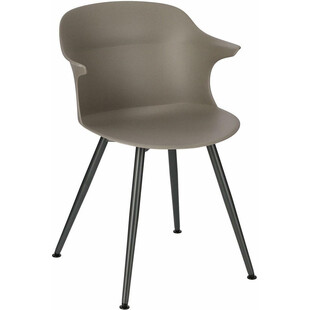 Krzesło plastikowe z podłokietnikami Skal beżowe marki Intesi