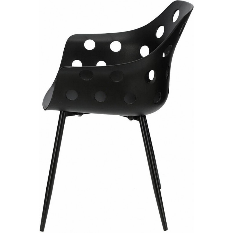 Krzesło ażurowe z podłokietnikami Sajt czarne marki Intesi