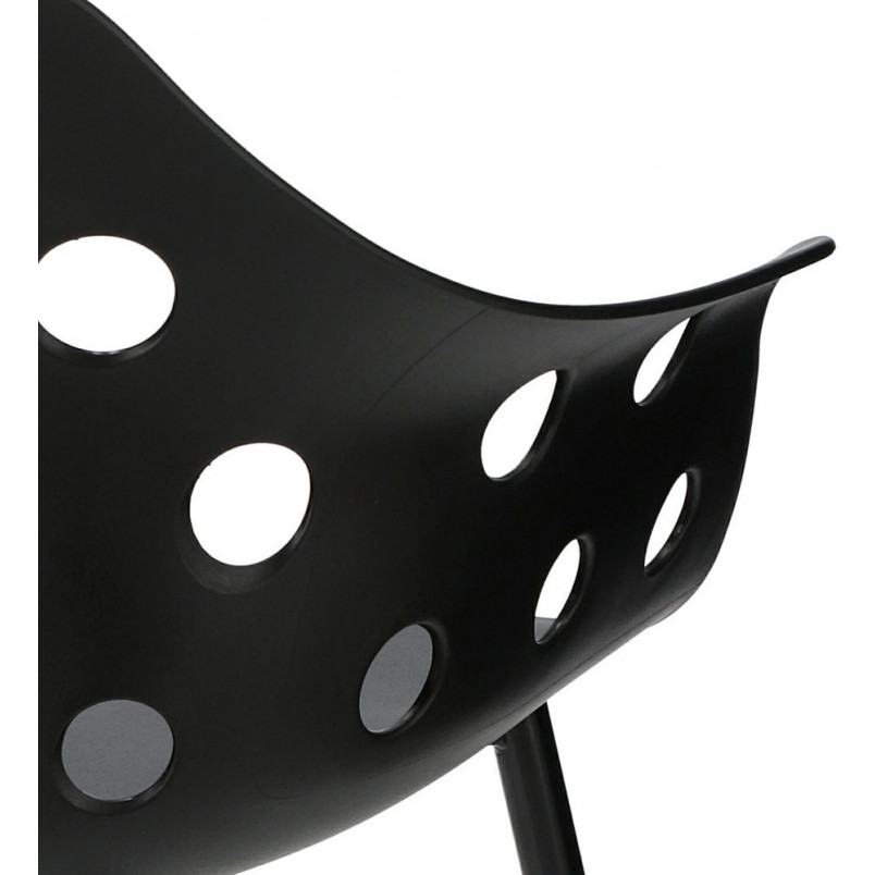 Krzesło ażurowe z podłokietnikami Sajt czarne marki Intesi