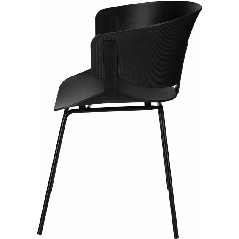 Krzesło plastikowe z podłokietnikami Gondia czarne marki Intesi