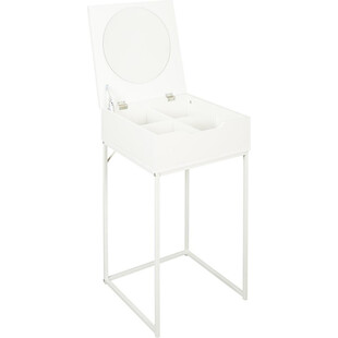 Szafka nocna/toaletka z lustrem Leyla biała marki Intesi