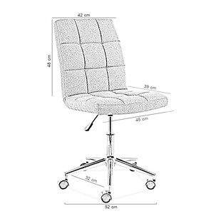 Krzesło biurowe welurowe Q-020 Velvet szare marki Signal