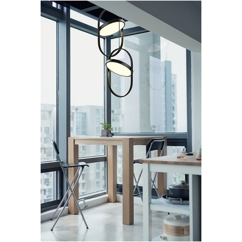 Stylizowa Lampa wisząca regulowana designerska Elipse 38 LED czarna Step Into