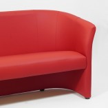 Sofa 3 osobowa z ekoskóry TM-3 160 czerwona marki Signal