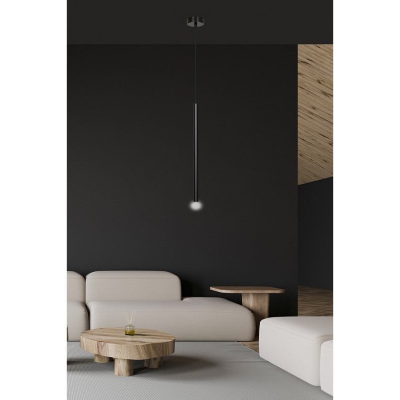 Lampa minimalistyczna wisząca tuba Selter 8 czarna marki Emibig