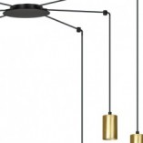 Lampa wisząca "pająk" glamour Traker VI czarno-złota marki Emibig
