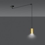Lampa wisząca "pająk" glamour Traker czarno-złota marki Emibig