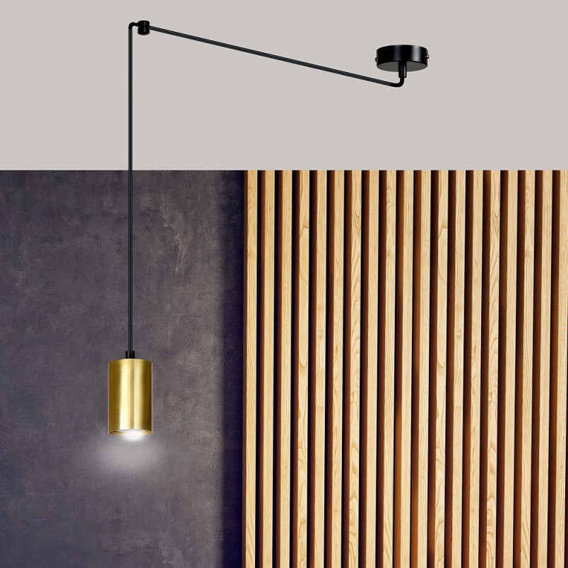 Lampa wisząca "pająk" glamour Traker czarno-złota marki Emibig
