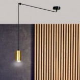 Lampa wisząca "pająk" glamour Traker czarno-złota marki Emibig