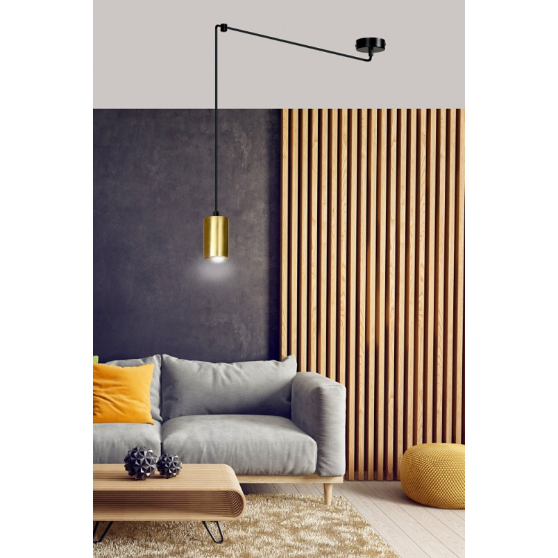 Lampa wisząca "pająk" glamour Traker czarno-złota marki Emibig