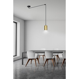 Lampa wisząca "pająk" glamour Traker czarno-złota marki Emibig