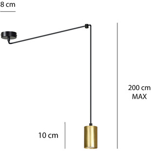 Lampa wisząca "pająk" glamour Traker czarno-złota marki Emibig