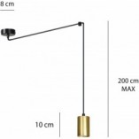 Lampa wisząca "pająk" glamour Traker czarno-złota marki Emibig