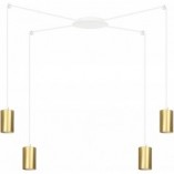 Lampa wisząca "pająk" glamour Traker IV biało-złota marki Emibig