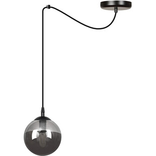 Lampa wisząca szklana kula Gigi 14 czarno-grafitowa marki Emibig