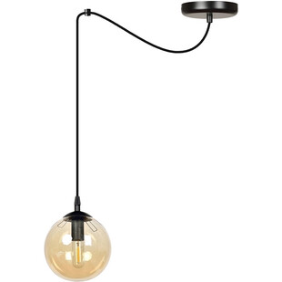 Lampa wisząca szklana kula Gigi 14 czarno-miodowa marki Emibig