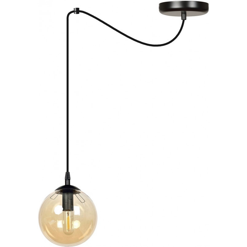Lampa wisząca szklana kula Gigi 14 czarno-miodowa marki Emibig
