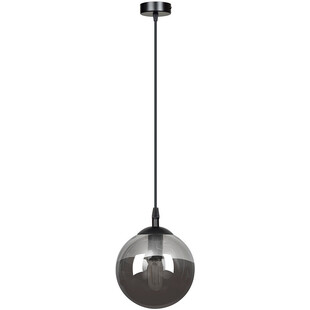 Lampa wisząca szklana kula Cosmo 12 czarno-grafitowa marki Emibig