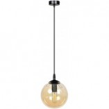 Lampa wisząca szklana kula Cosmo 12 czarno-miodowa marki Emibig