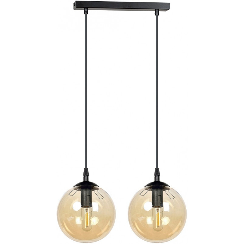 Lampa wisząca szklane kule Cosmo II czarno-miodowa marki Emibig