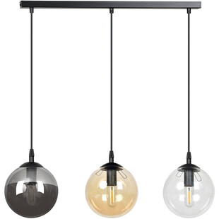 Lampa wisząca szklane kule Cosmo III czarny/multikolor marki Emibig