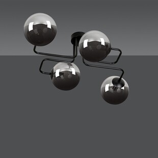 Lampa sufitowa szklane kule Brendi IV czarno-grafitowa marki Emibig