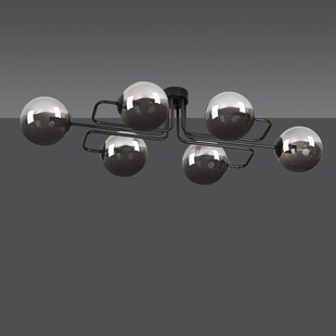 Lampa sufitowa szklane kule Brendi VIA czarno-grafitowa marki Emibig