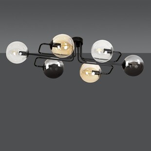 Lampa sufitowa szklane kule Brendi VIA czarny/multikolor marki Emibig