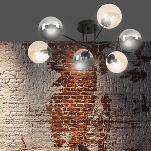 Lampa sufitowa szklane kule Brendi VIB grafitowo-miodowa marki Emibig
