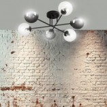 Lampa sufitowa szklane kule Brendi VIB grafitowo-przezroczysta marki Emibig