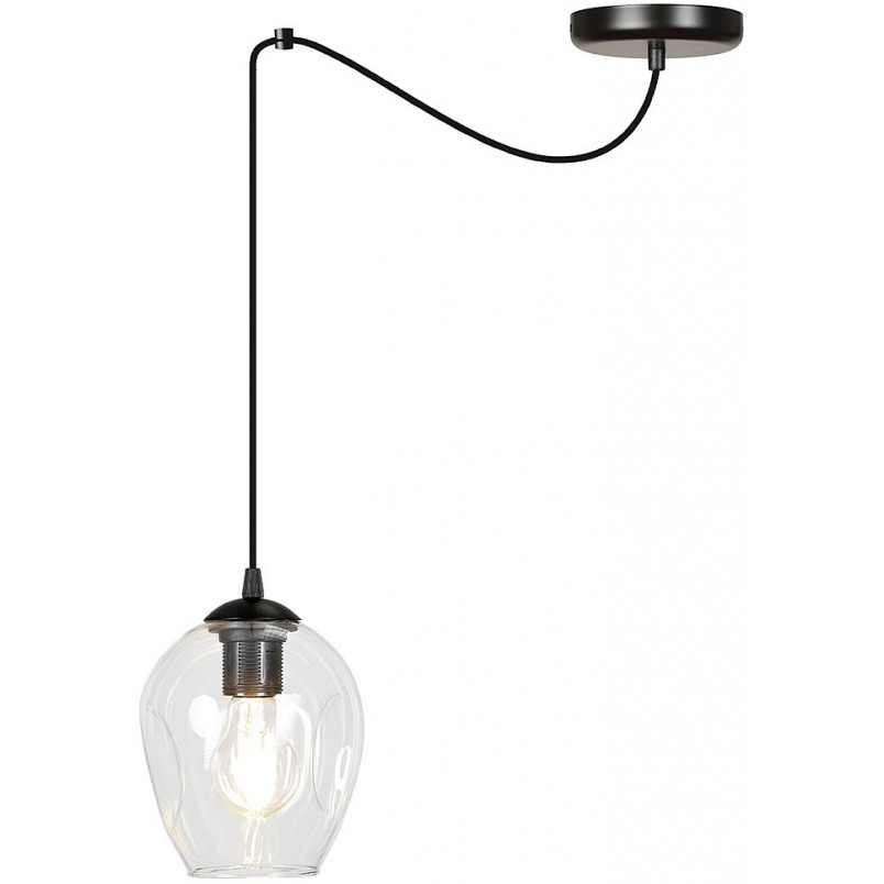 Lampa wisząca szklana "pająk" Level 14 czarno-przezroczysta marki Emibig