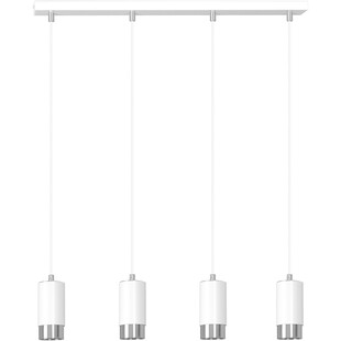 Lampa wisząca 4 punktowa Fumiko IV biało-chromowana marki Emibig