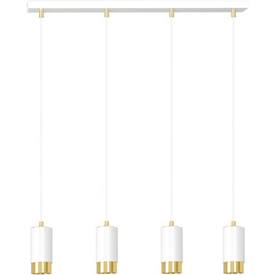 Lampa wisząca 4 punktowa Fumiko IV biało-złota marki Emibig