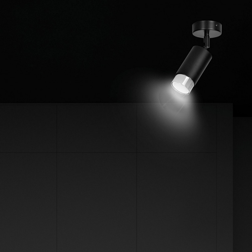 Reflektor kierunkowy Hiro czarno-chromowany marki Emibig