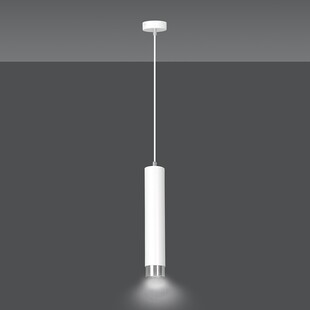Lampa wisząca tuba Kibo 8 biało-chromowana marki Emibig