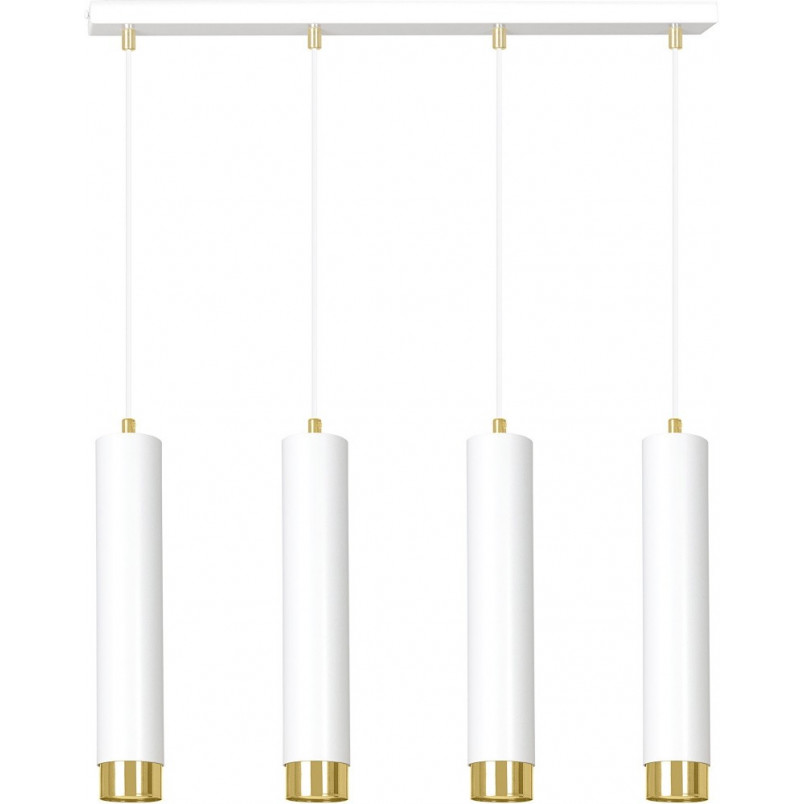 Lampa wiszące tuby Kibo IV biało-złota marki Emibig