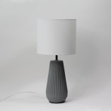 Lampa stołowa ceramiczna z abażurem Nicci 25 Szara/Biała marki Markslojd