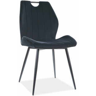 Krzesło welurowe Arco Velvet czarne marki Signal